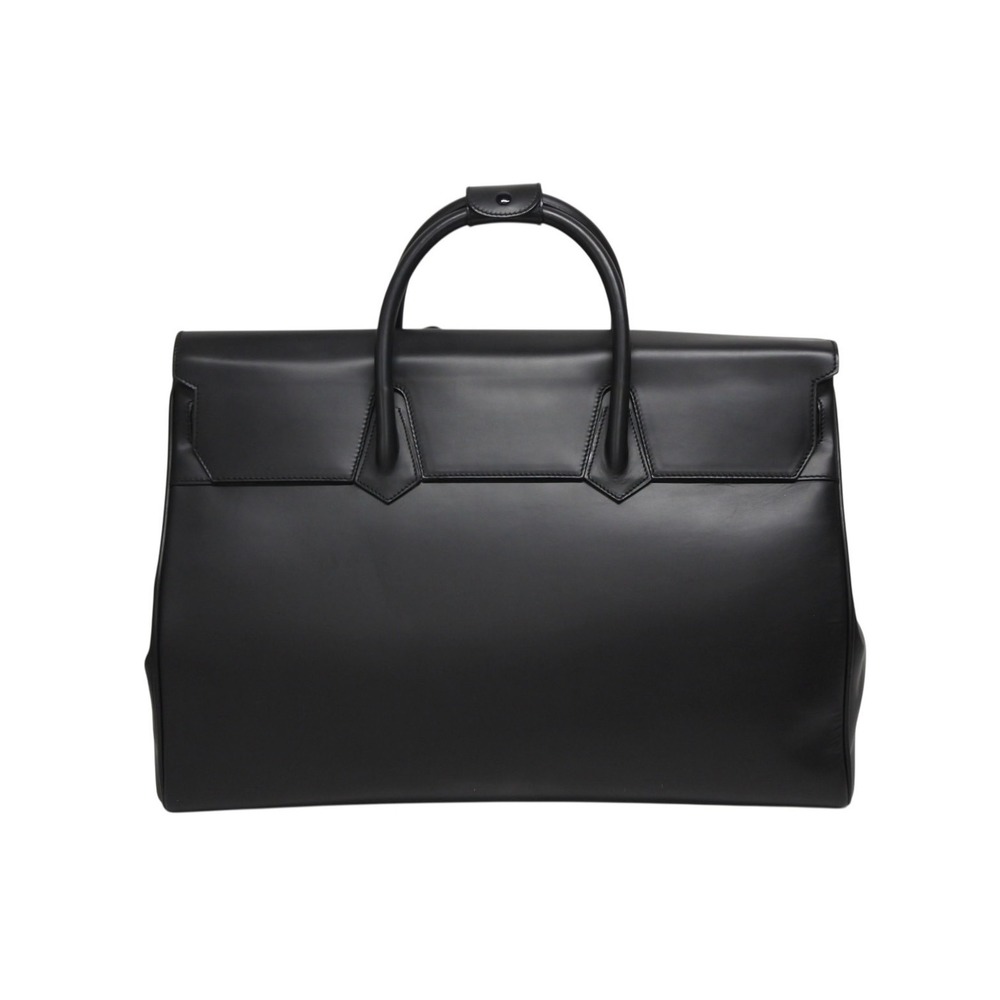 Gucci calfskin logo Kelly silver Boston black leather hardware bag